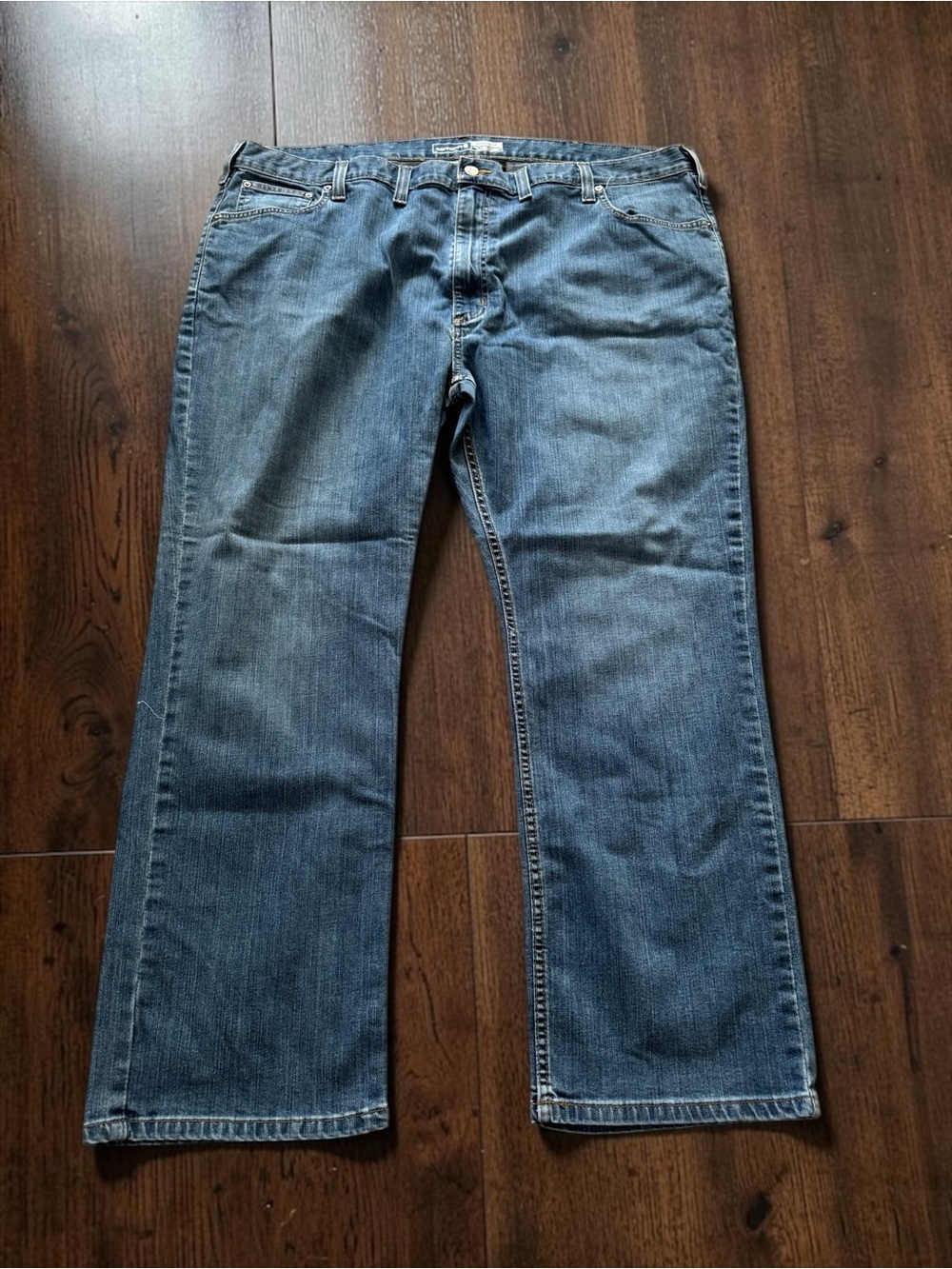 Carhartt Relaxed Fit Jeans Mens 46x30 Blue Denim Straight Leg Workwear